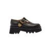 Chloé Black 'owena' Flat With Gold-tone Buckle Detail In Leather Woman