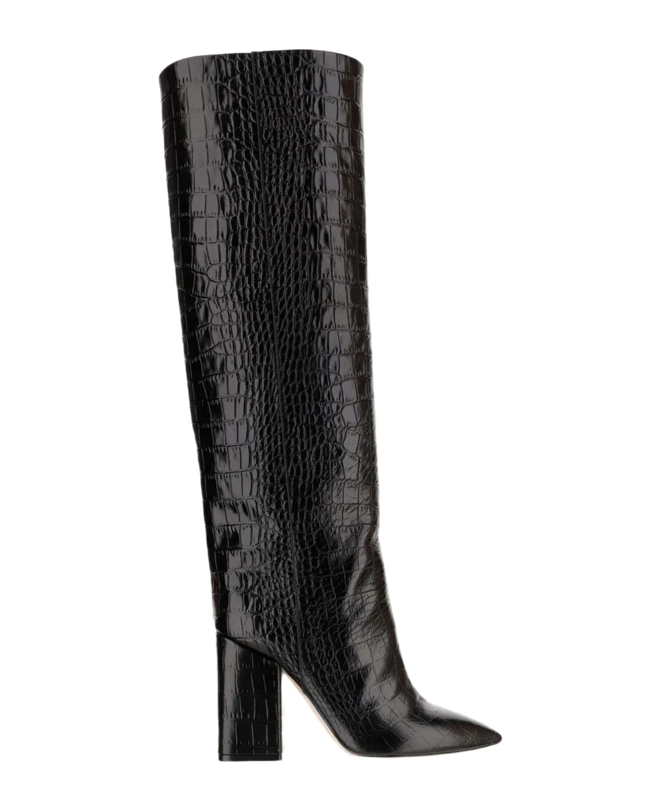 Paris Texas Leather Boot With Croc Print 1 Paris Texas Leather Boot With Croc Print