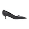 Alexander McQueen 40mm Kitten Heel Leather Pumps