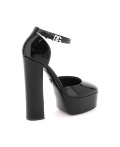 Dolce & Gabbana Polished Leather Platform Pumps -Urban Shoes World fa2c0dd0b698e86fd49fcd0b10c66bd6