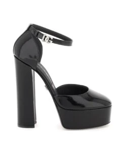Dolce & Gabbana Polished Leather Platform Pumps