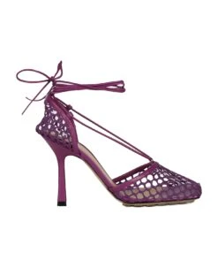 Bottega Veneta Mesh And Leather Décolleté